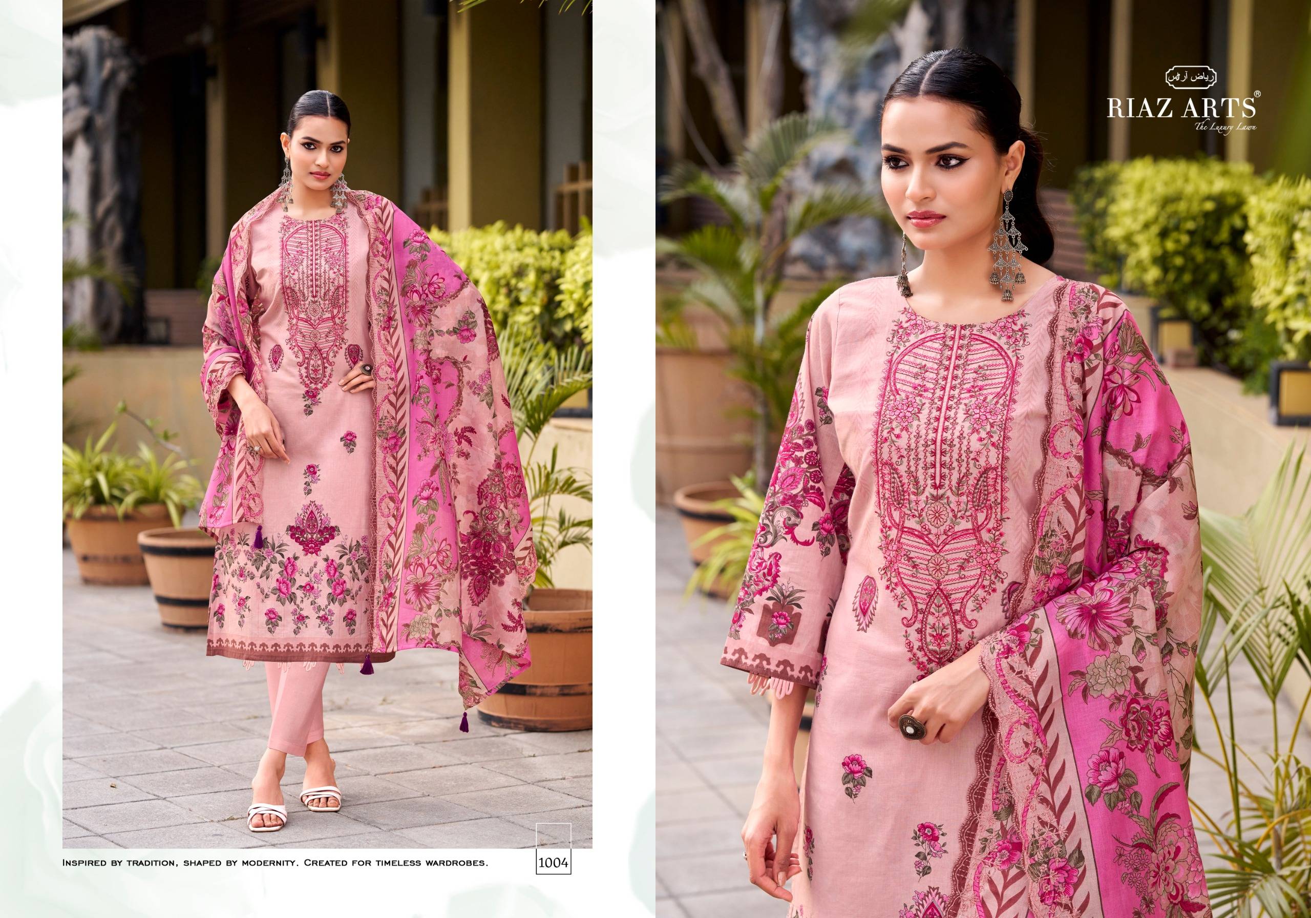 ABU SAEED Vol.2 by RIAZ ARTS PRINTS 1001 TO 1006 SERIES Pakistani Stylish Embroidered COTTON CAMRIC COLLECTION At Wholesale Price